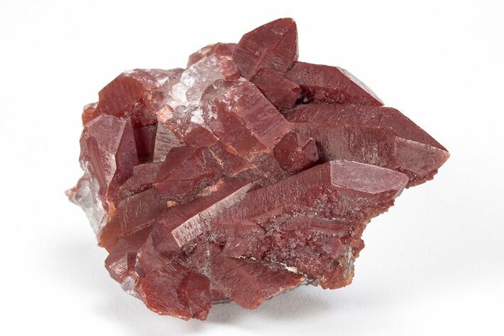 Natural Red Quartz Crystal Cluster - Morocco #213170